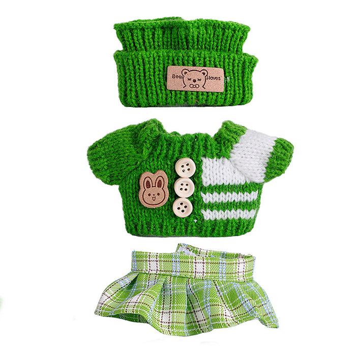 Wholesale 6pcs/set Only Clothes Are Suitable for Vinyl Dolls,  Plush Dolls and Other Wearable Wool Clothes to Change Clothes