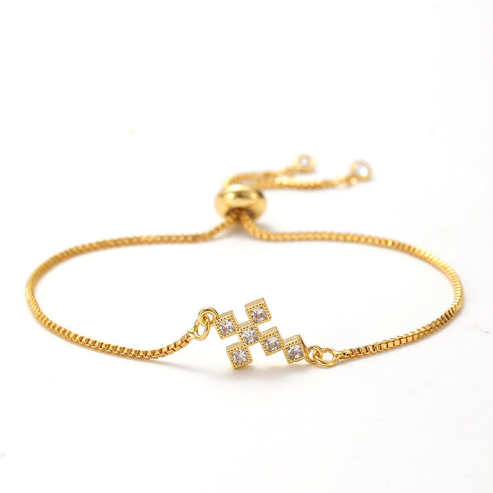 Wholesale Zircon Micro-inlay Hollow Design Bracelet