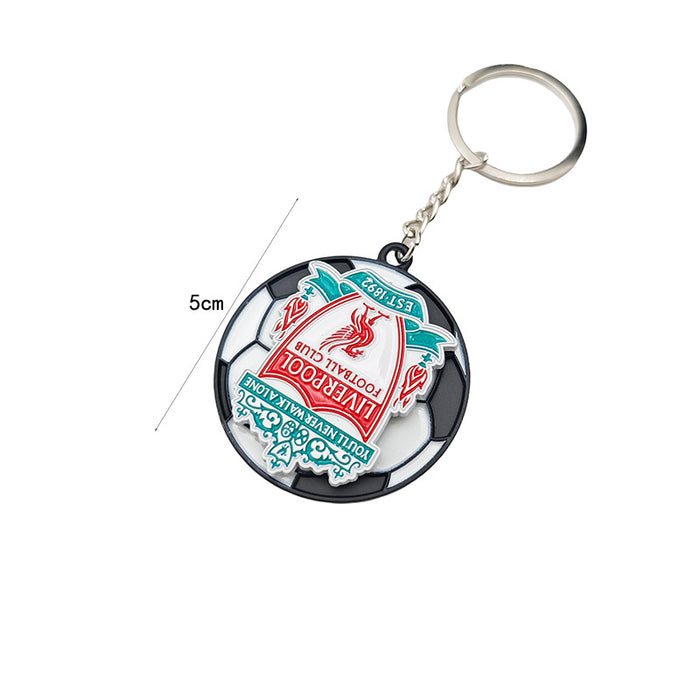 Wholesale Rotatable Football Club Team Keychain