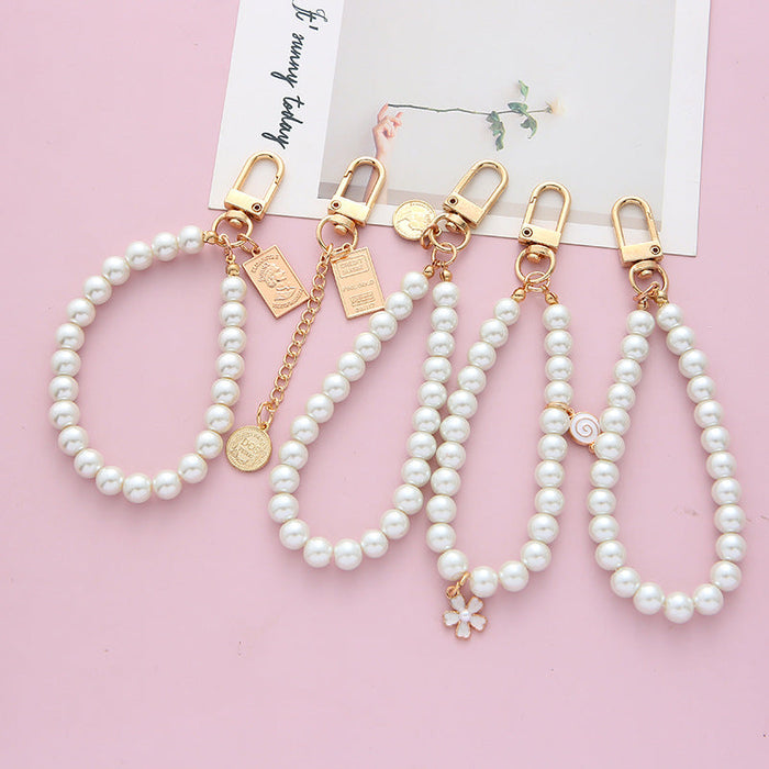 Wholesale Alloy Pearl Lanyard Keychain JDC-KC-ARui001