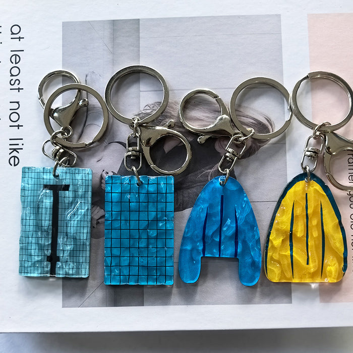 Wholesale Acrylic swimming pool keychain backpack creative pendant