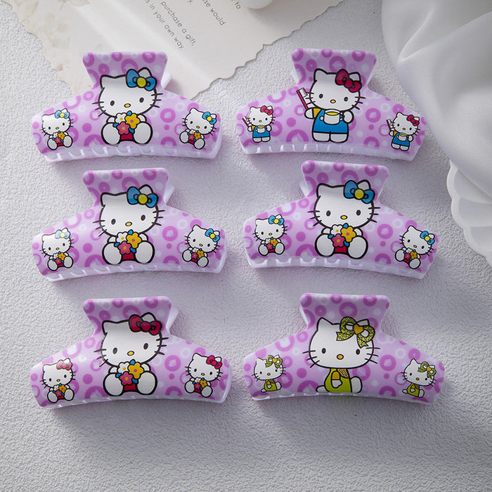 Wholesale acrylic cartoon cute printing  Hair Clips