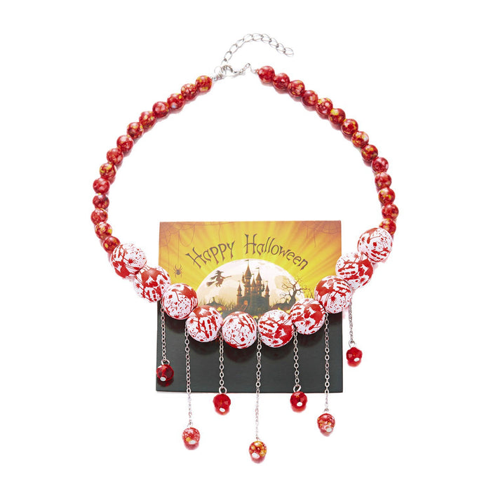 Wholesale Funny Necklaces  Creative Pumpkin Ghost Pendant Clavicle Chain Necklace