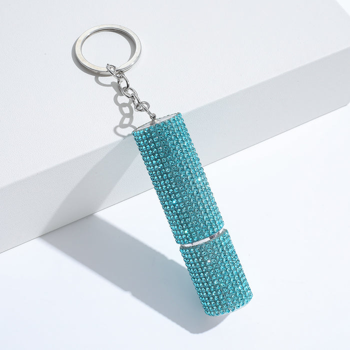 Wholesale Plastic Pressed Perfume Bottle Diamond Keychain JDC-KC-ZY042