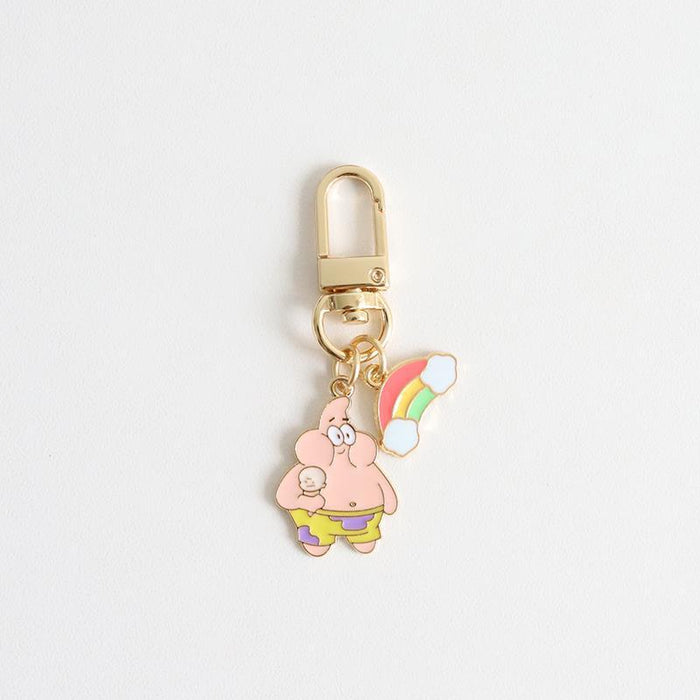 Wholesale  Cartoon Sponge Baby  keychain key ring men and women couple pendant bag ornaments