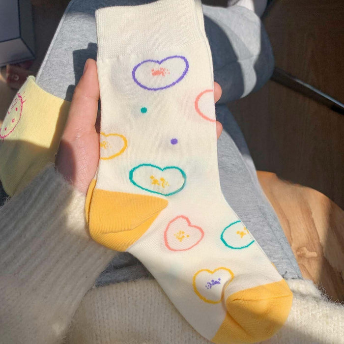 Wholesale Cartoon Illustration Little Bear Jacquard Socks
