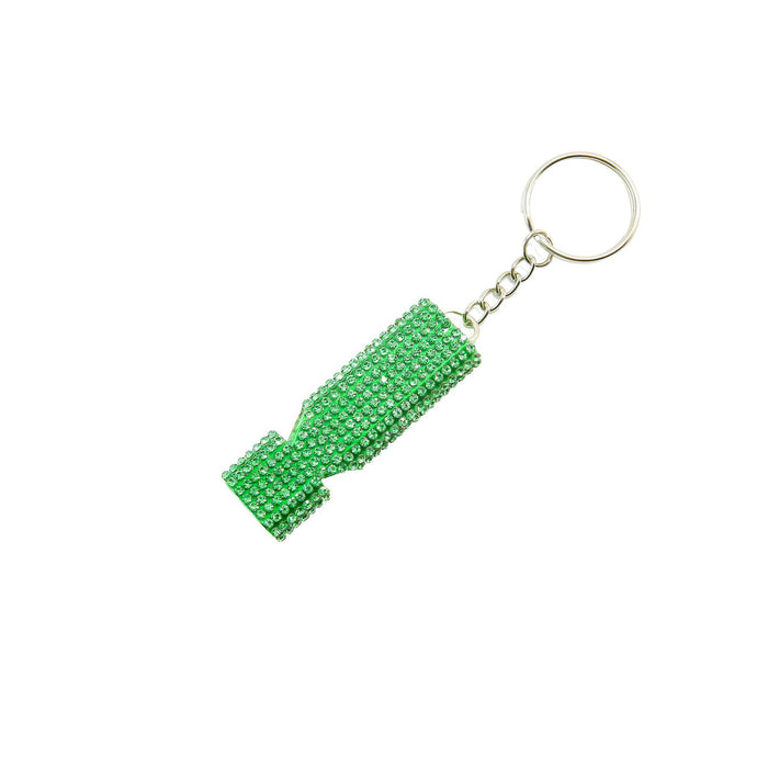 Wholesale Stylish Black Metal Whistle Keychain Compact Portable Car Key Accessory Bag Charm