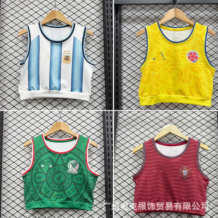Wholesale Soccer Jersey Vest World Cup Style Summer Polyester Blend Sportswear