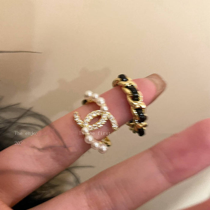 Wholesale Pearl Zircon Open Ring Women's Finger Ring Fashion Personalized Ring