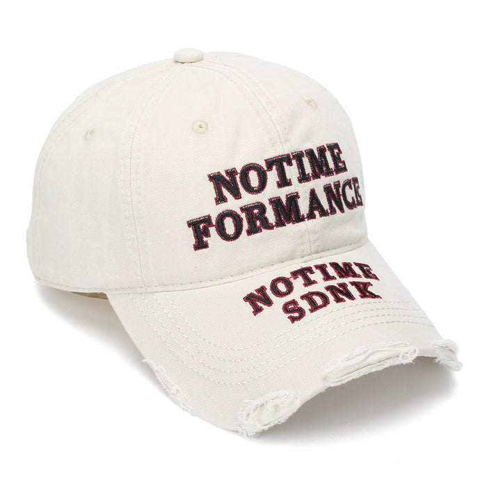 Wholesale Chic Vintage Baseball Cap with Letter Embroidery Sun Protection Unisex Summer Gift