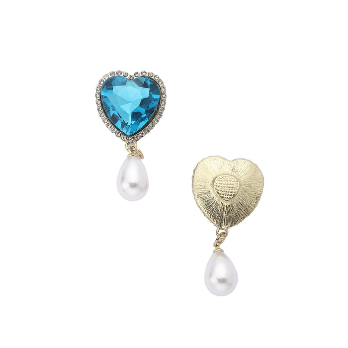 Wholesale Advanced pearl DIY accessories with diamond inlay, light luxury temperament, love crystal tassel alloy accessories, jewelry