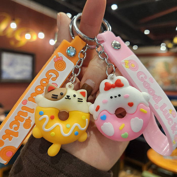 Wholesale  keychain pvc car key chain cute bag pendant ornaments