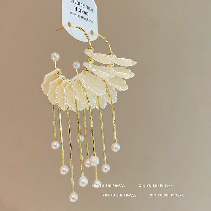 Wholesale Butterfly tassel earrings with sweet flowers, long earrings with exquisite temperament, and delicate earrings