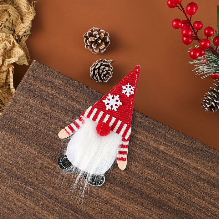 Wholesale Felt Cloth Knife and Fork Set Faceless Elderly Knife and Fork Set Decoration Christmas Home Table Decorations