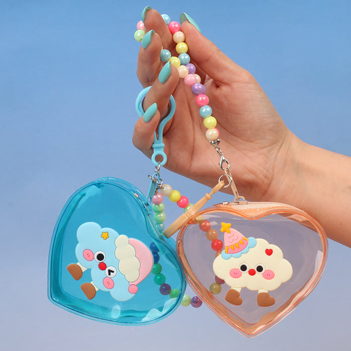 Wholesale Cute Cloud Design Transparent PVC Wallet Trendy Coin Purse Fashion Accessory For Gift And Resale
