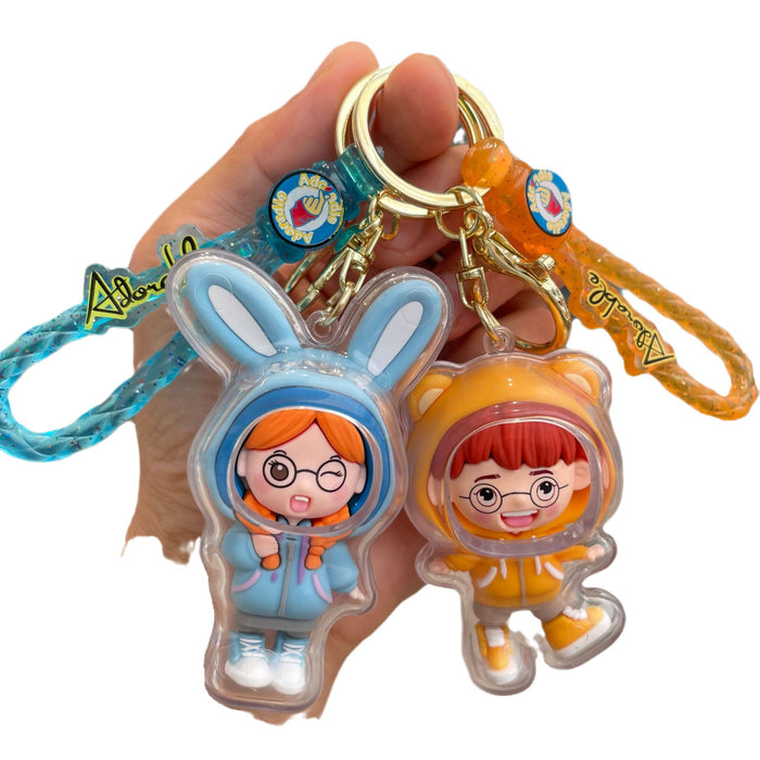 Wholesale Couple keychain, car keychain, cute doll, backpack pendant, exquisite small gift