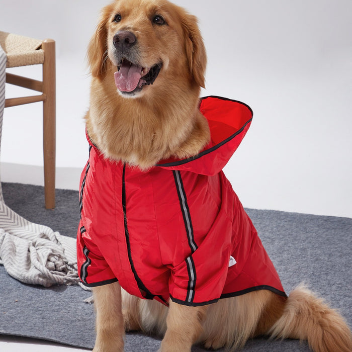 Wholesale Large, Medium and Small Dogs Pet Reflective Strip Hooded Waterproof Raincoat JDC-PC-YuSheng001