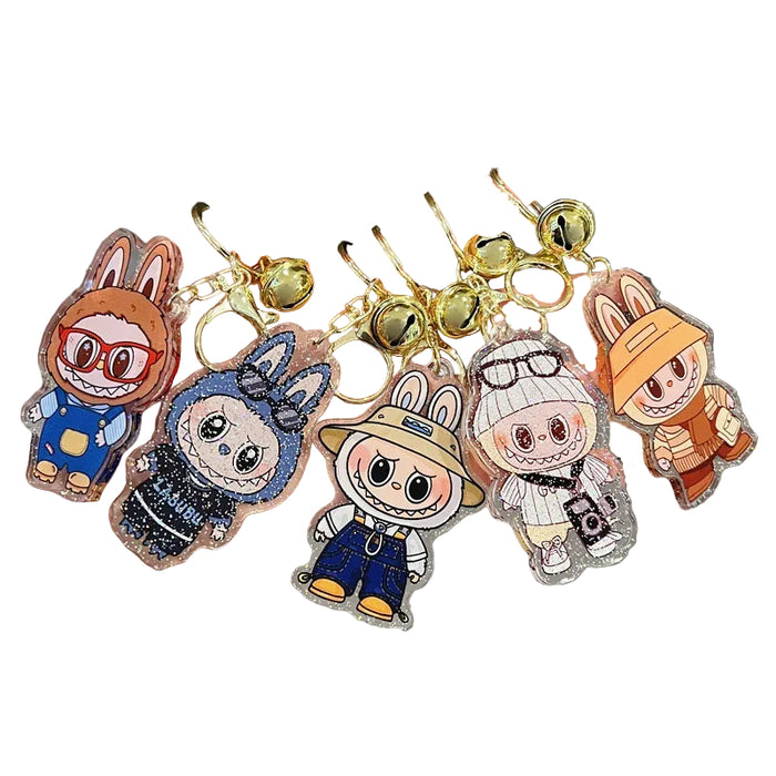 Wholesale 5 PCS double-sided cute cartoon printed acrylic keychains.