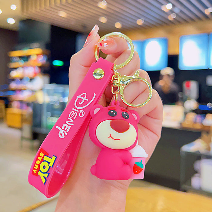 Wholesale Cartoon Strawberry Bear Keychain JDC-KC-YDao098