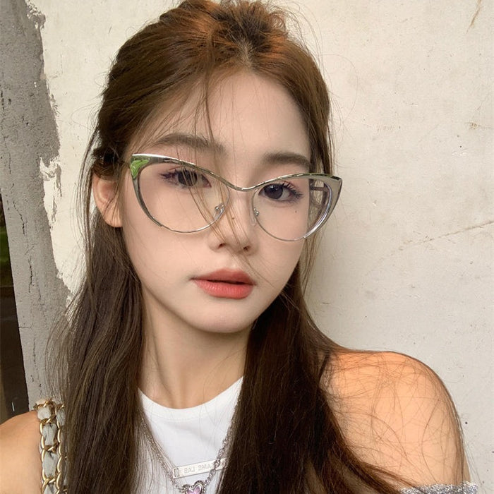 Wholesale Retro anti blue light flat lens can be paired with myopia glasses frame