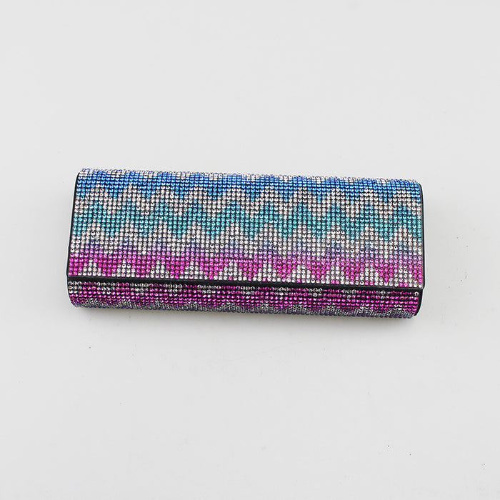 Wholesale Rhinestone Studded Black Eyeglasses Case Decorative Glasses Holder For Everyday Use Gift