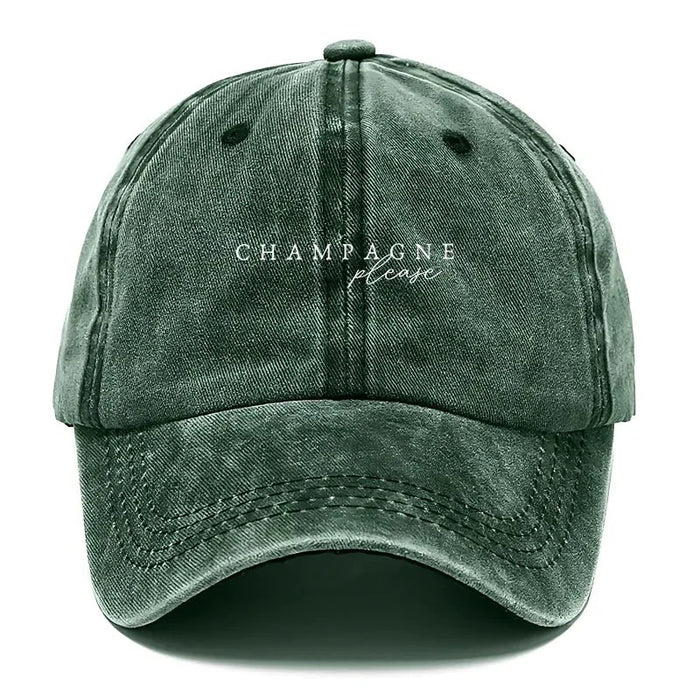 Wholesale Champagne Please Letter Print Distressed Baseball Cap Fashion Accessory Boutique Gift For Summer