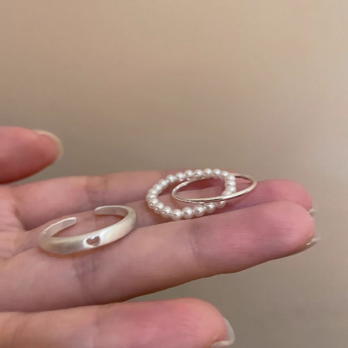 Wholesale Love element ring with an open mouth ring, female fashion personality, niche design, high-end feel, adjustable food ring