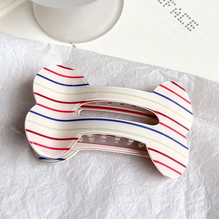 Wholesale Colorful Striped Large Shark Hair Clip PVC Fashion Accessory