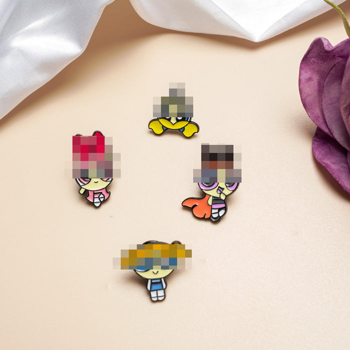 Wholesale Cartoon Brooch Chic Metal Fashion Accessory Trendy Gift For Students Boutique Resale Pin