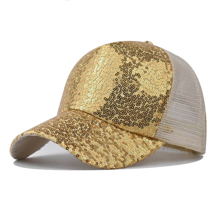 Wholesale Breathable Sequin Mesh Baseball Cap JDC-FH-ErXu003