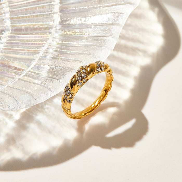 Wholesale Stainless Steel Twisted-Pattern Ring