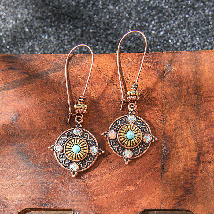 Wholesale 2pcs Vintage Bohemian Hand-made Tassel Earrings