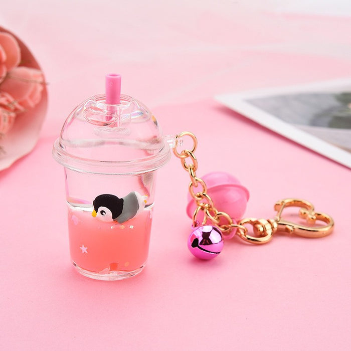 Wholesale Oil-Filled Bottle Aquarium Marine Animal Keychain