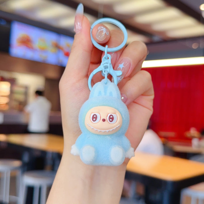 Wholesale 3D flocked cute cartoon keychain