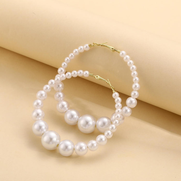 Wholesale Exaggerated oversized pearl earrings