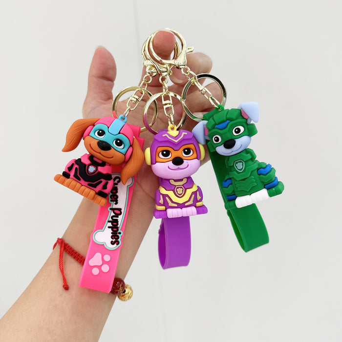 Wholesale Silicone Cartoon Dog Keychain JDC-KC-YuKun004