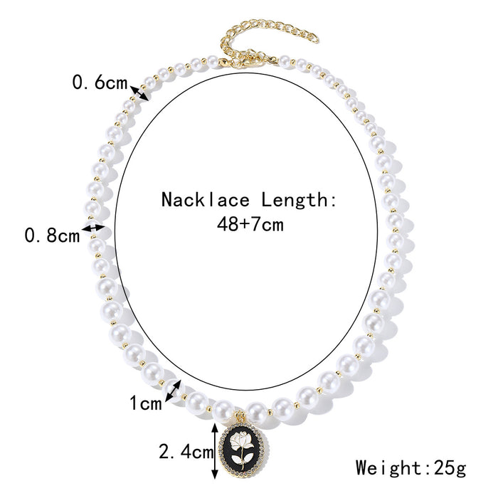 Wholesale Pearl Alloy Necklace JDC-NE-ManY015