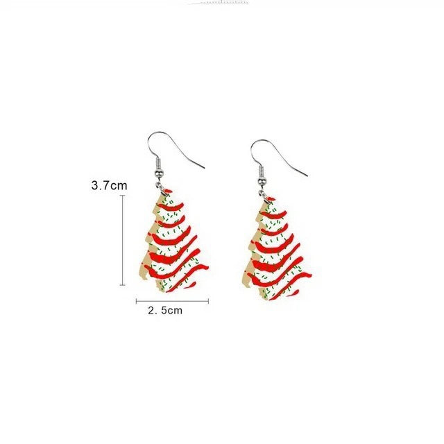 Wholesale Acrylic flat  earrings holiday ornaments animal cute earrings earrings