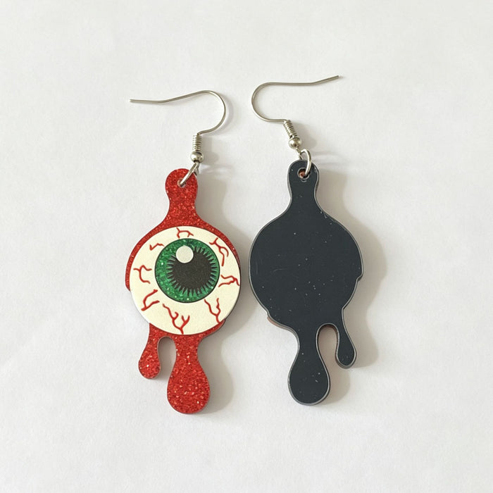 Wholesale Stylish  Acrylic Earrings Blood Drop Eyeball Design For Women Girls Party Gift Boutique Resale