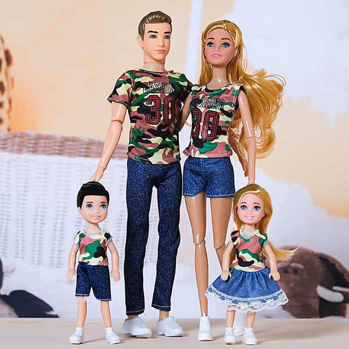 Wholesale suitable for 30CM a family of four dolls leisure family suit fashion couple bag shoes