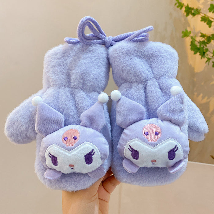 Wholesale children Cute plush cotton gloves