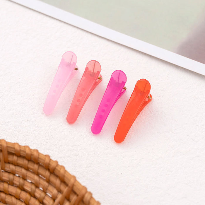 Wholesale  color  clip jelly color hair clip color translucent small clip 3.5cm plastic hair clip Accessories