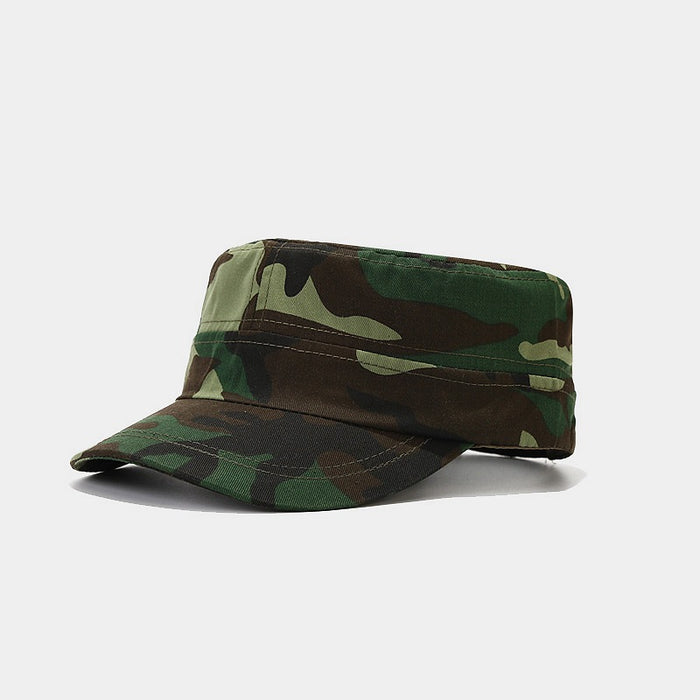 Wholesale hat outdoor sunscreen camouflage flat top military hat mountaineering fishing sun hat sunscreen sun hat