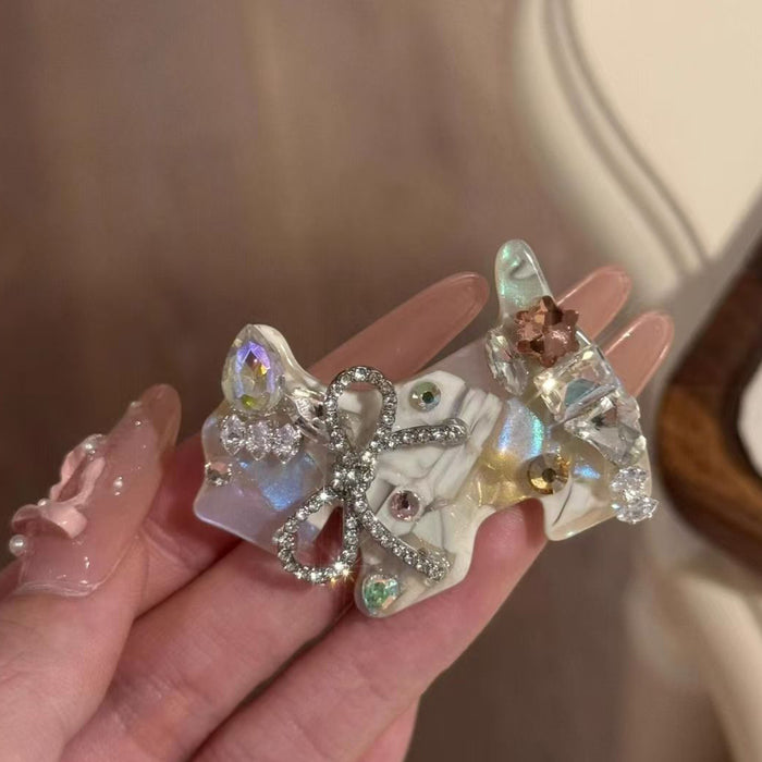 Wholesale Full Diamond Bow Hair Clipsfor Women