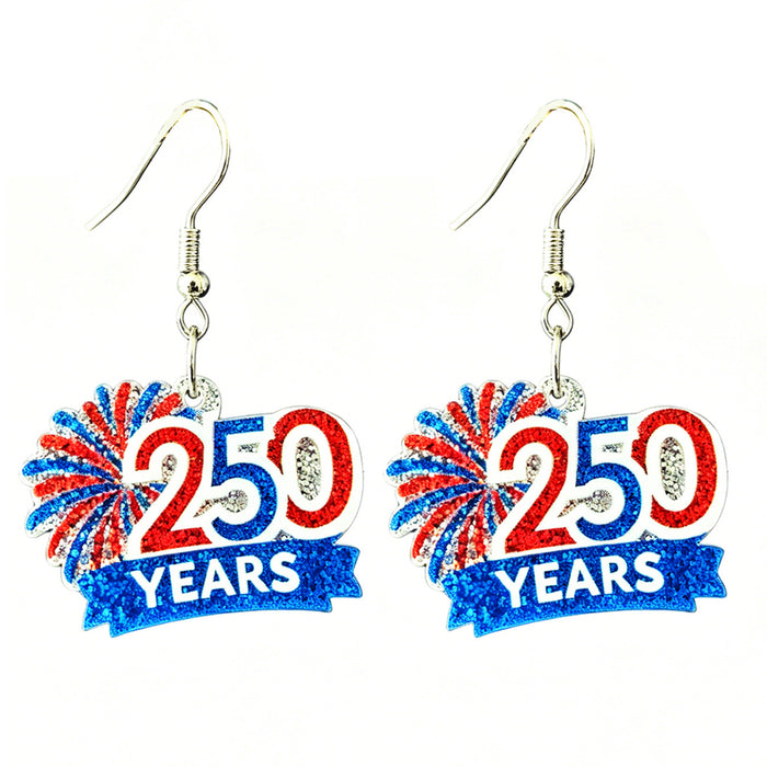 Wholesale 2pcs Independence Celebration Earrings with Bow and Heart