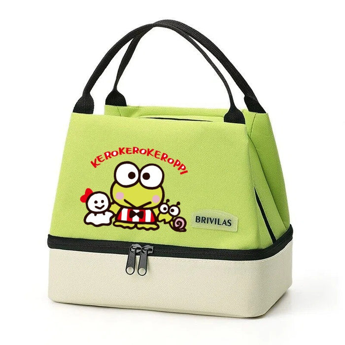 Wholesale Oxford Fabric Insulated Lunch Tote Bag Cute Cartoon Frog Design For Picnic Travel Everyday Use
