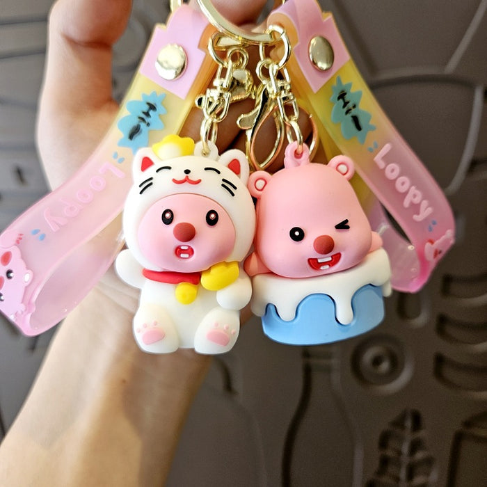 Wholesale Silicone Cartoon Doll Keychain JDC-KC-MingT096