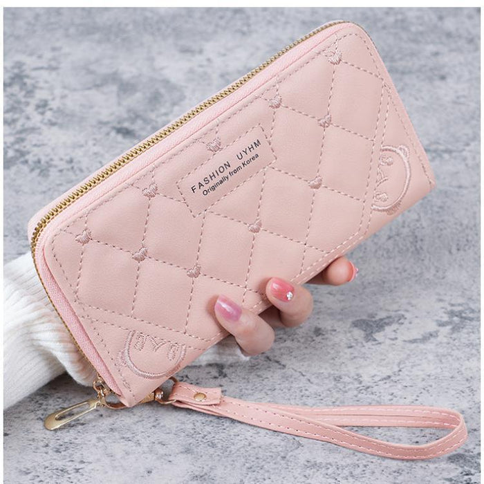 Wholesale Light Pink PU Leather Handbag Wallet with Letter Design - Chic Daily Use Boutique