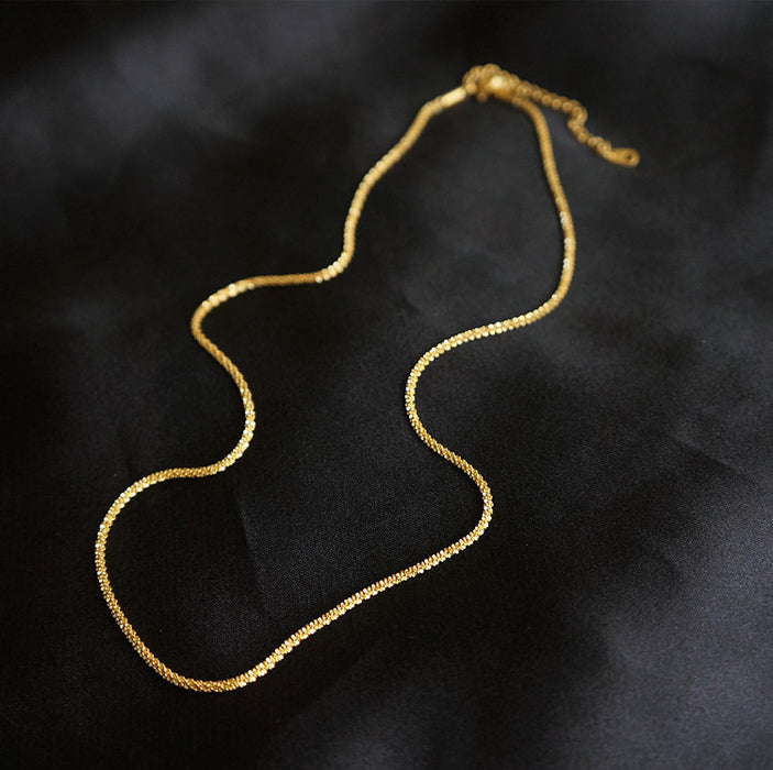 Wholesale Geometric circular necklace, light luxury, niche, double-layer necklace, collarbone chain