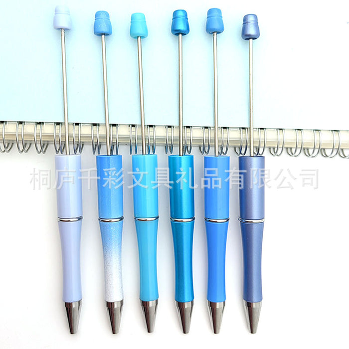 Wholesale Six-pack Plastic Beaded Ballpoint Pen JDC-PN-GanCai006